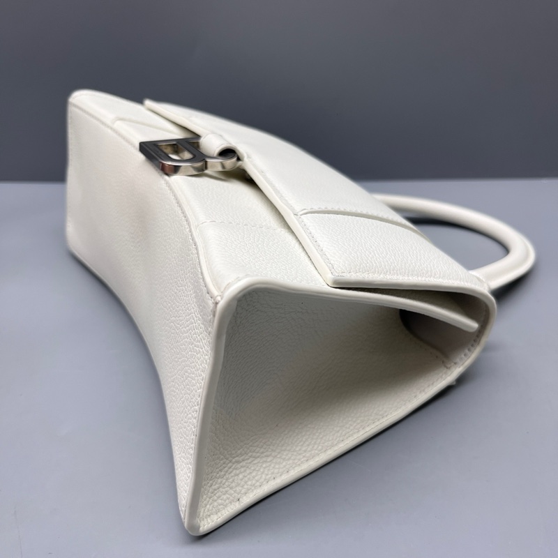 Balenciaga 97新 白色荔枝紋沙漏包 S碼-5