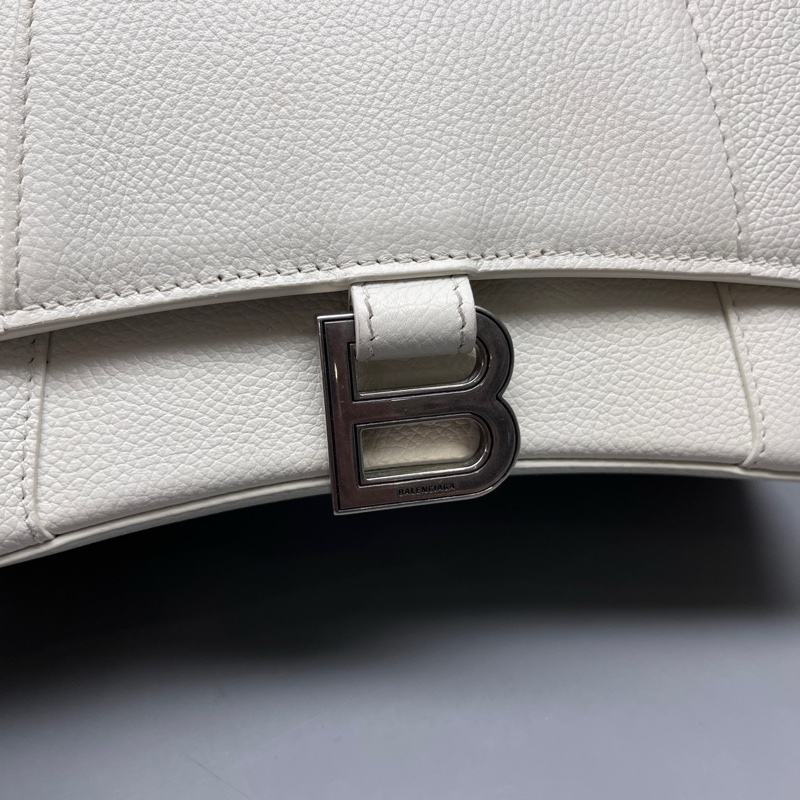 Balenciaga 97新 白色荔枝紋沙漏包 S碼-6