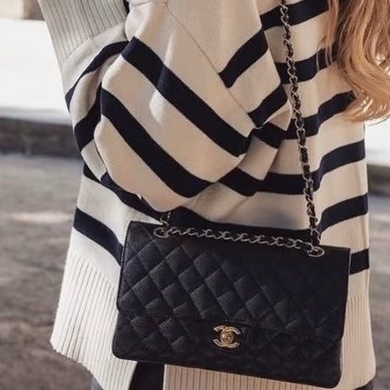 CHANEL - 黑色荔枝皮菱格金釦CF COCO ╻25cm-1