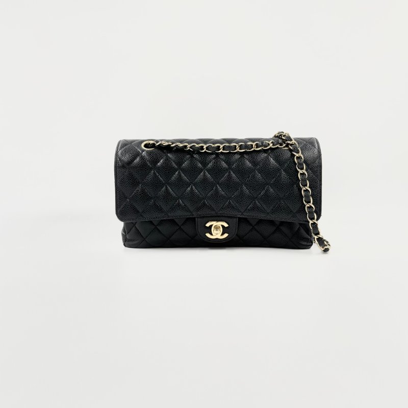CHANEL - 黑色荔枝皮菱格金釦CF COCO ╻25cm-5