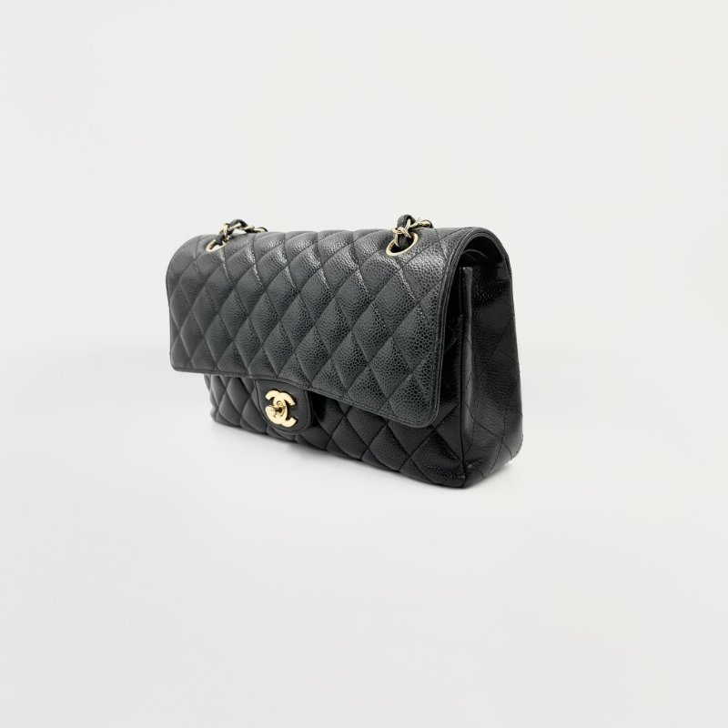 CHANEL - 黑色荔枝皮菱格金釦CF COCO ╻25cm-7