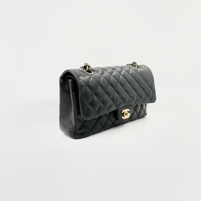 CHANEL - 黑色荔枝皮菱格金釦CF COCO ╻25cm-8