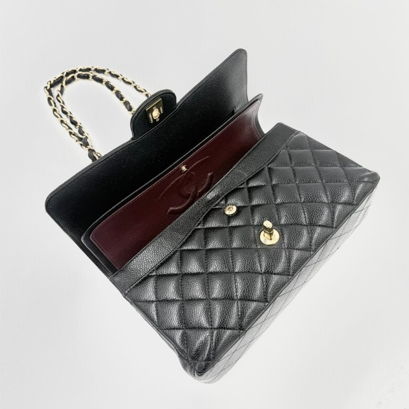 CHANEL - 黑色荔枝皮菱格金釦CF COCO ╻25cm-15