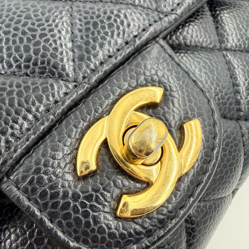 CHANEL - 黑色荔枝皮菱格金釦CF COCO ╻25cm-20