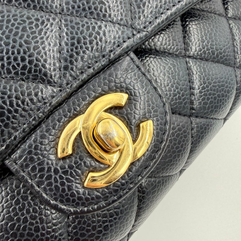 CHANEL - 黑色荔枝皮菱格金釦CF COCO ╻25cm-21