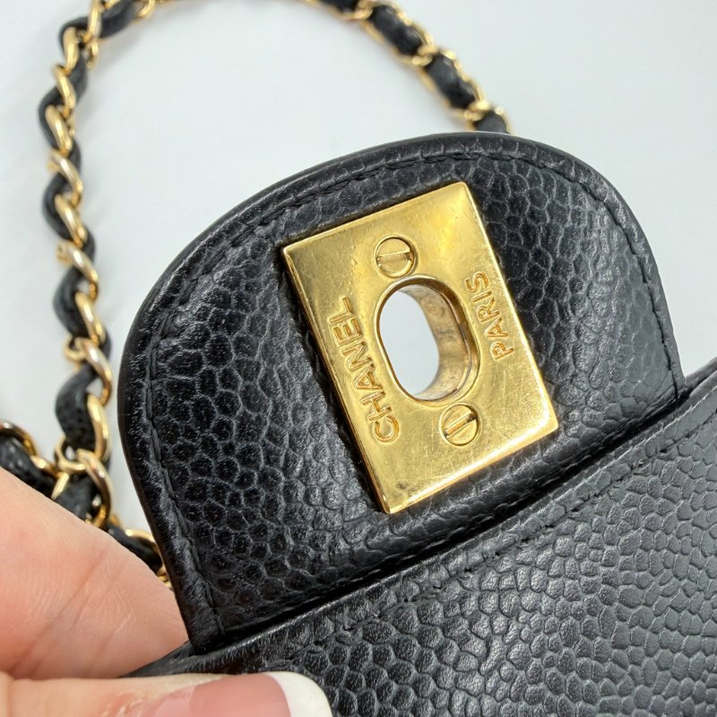 CHANEL - 黑色荔枝皮菱格金釦CF COCO ╻25cm-22