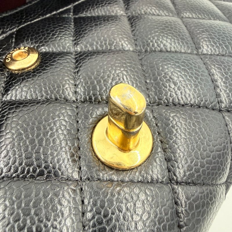 CHANEL - 黑色荔枝皮菱格金釦CF COCO ╻25cm-23