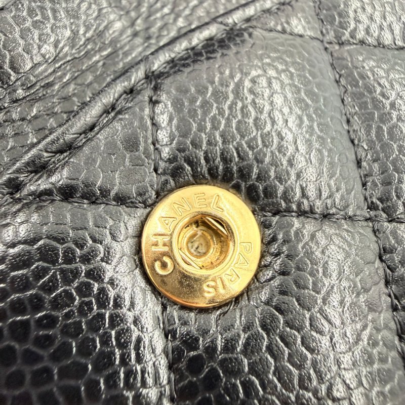 CHANEL - 黑色荔枝皮菱格金釦CF COCO ╻25cm-24