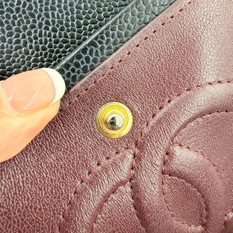 CHANEL - 黑色荔枝皮菱格金釦CF COCO ╻25cm-25