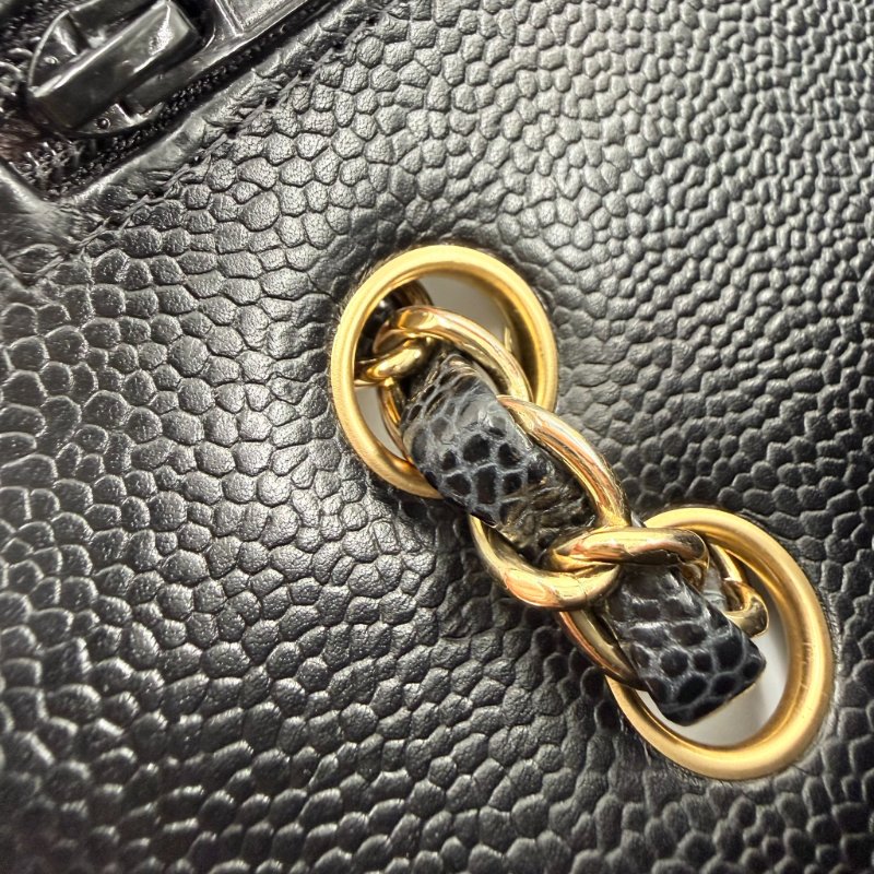 CHANEL - 黑色荔枝皮菱格金釦CF COCO ╻25cm-29