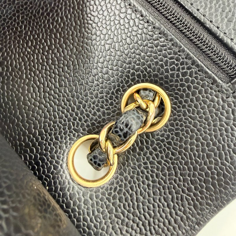 CHANEL - 黑色荔枝皮菱格金釦CF COCO ╻25cm-30