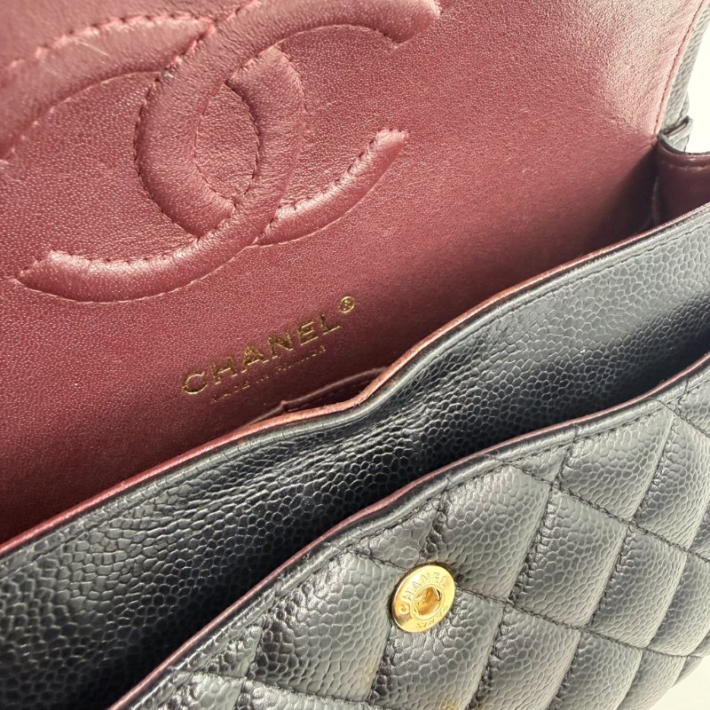 CHANEL - 黑色荔枝皮菱格金釦CF COCO ╻25cm-31