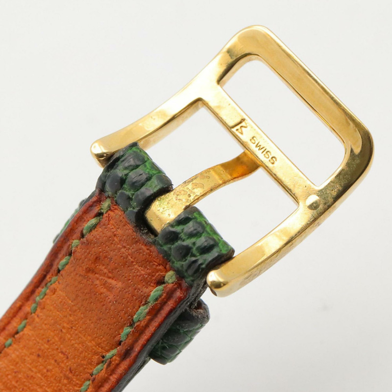 愛馬仕 Kelly 女士腕錶，鍍金款，皮革錶帶，金色，KE1.201-11