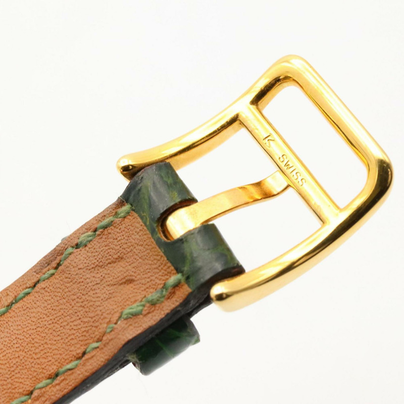 愛馬仕 Kelly 女士腕錶，鍍金款，皮革錶帶，金色，KE1.201-11