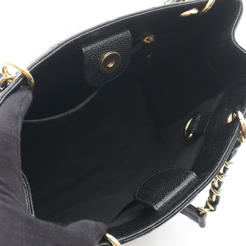 香奈兒 Matelasse PST 手提包，女士款，粒面小牛皮，黑色-2