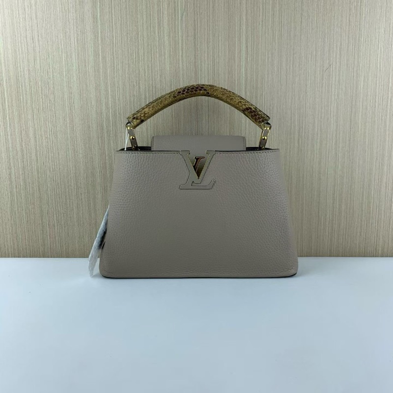 LV capucine 大象灰 蛇皮手柄 手提包 27*18*9 98新配件購證塵袋-5