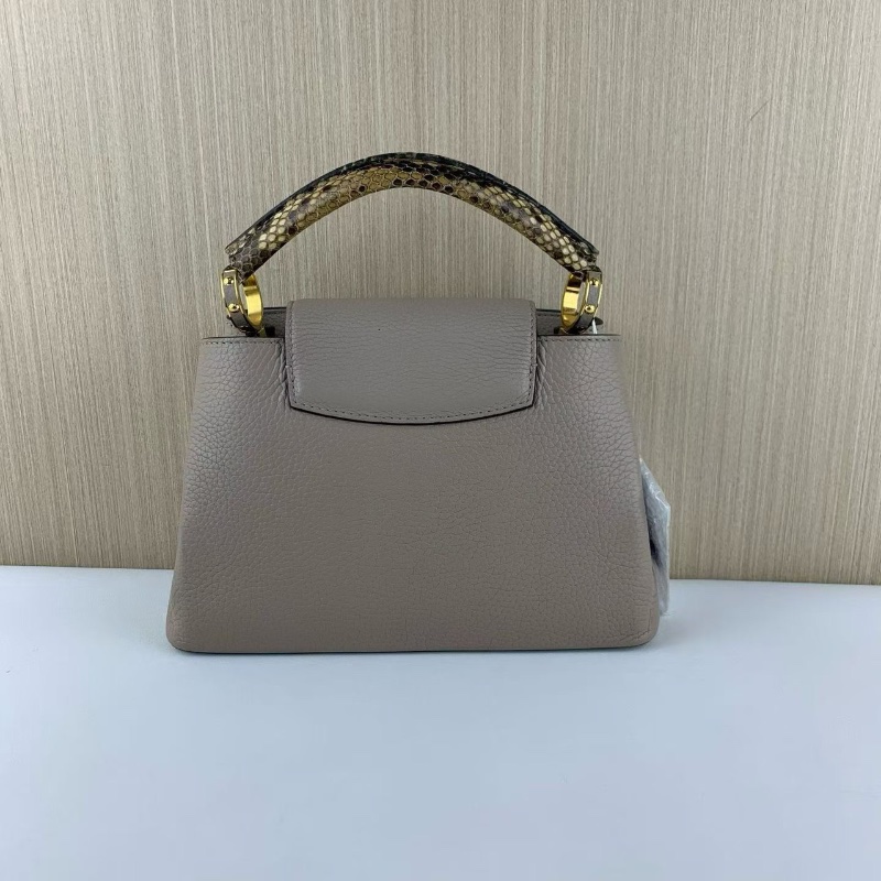 LV capucine 大象灰 蛇皮手柄 手提包 27*18*9 98新配件購證塵袋-6