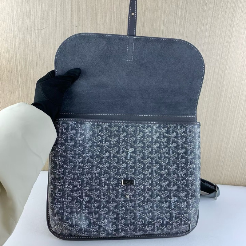 Goyard COURSIER灰色老花郵差包 30*27 98新配件塵袋-2