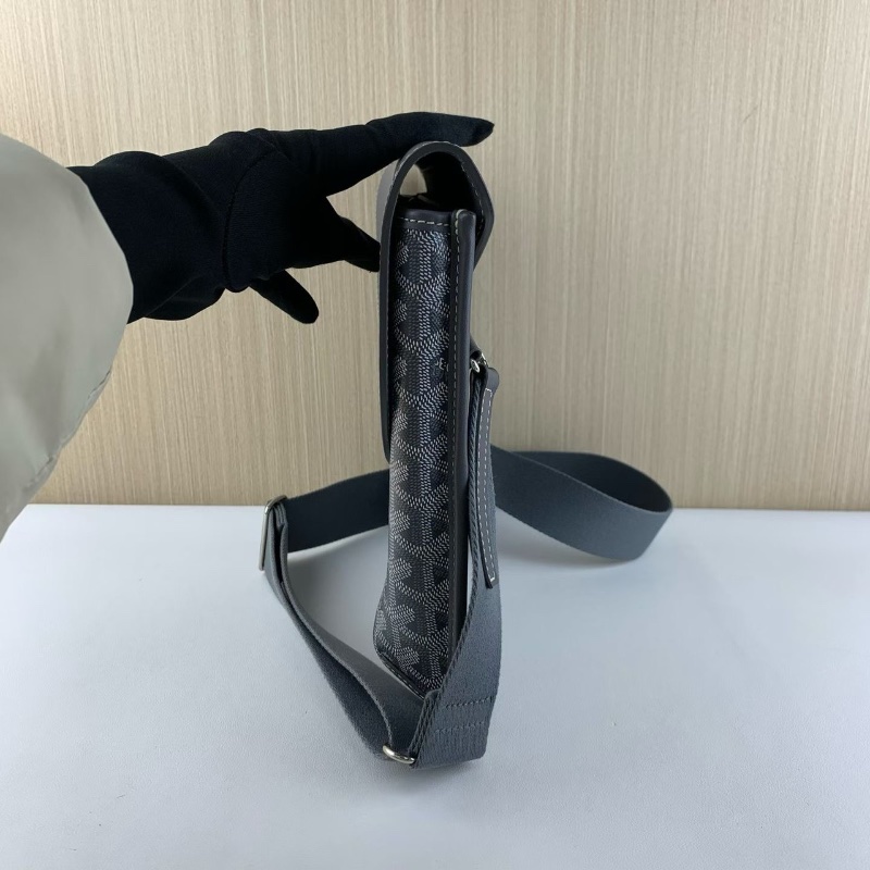 Goyard COURSIER灰色老花郵差包 30*27 98新配件塵袋-5