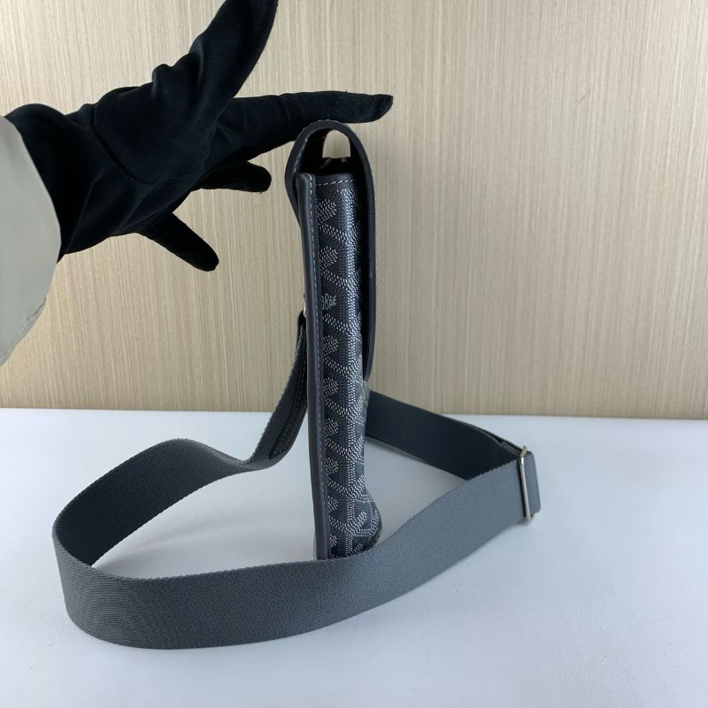 Goyard COURSIER灰色老花郵差包 30*27 98新配件塵袋-7