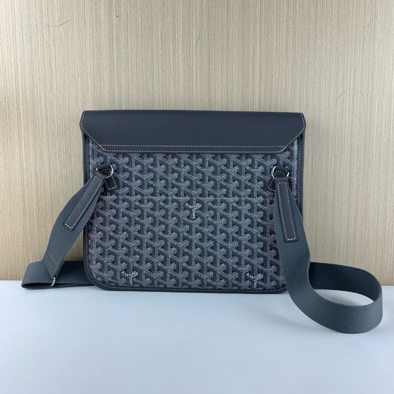 Goyard COURSIER灰色老花郵差包 30*27 98新配件塵袋-9