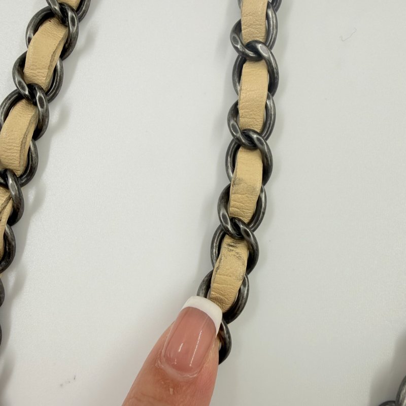 CHANEL - 粉色拼黃色雙拼霧銀釦羊皮菱格CF COCO ╻20cm-31