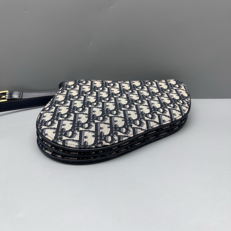 Dior 98新 老花刺繡馬鞍包 尺寸20*17-2