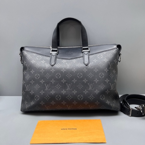 LV路易威登97新 黑花Ecplorer休閒公文包 尺寸38*27