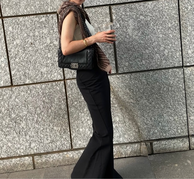 香奈兒Chanel boy 28 包況好柔軟耐用黑銀 復古銀釦 boy Chanel-4