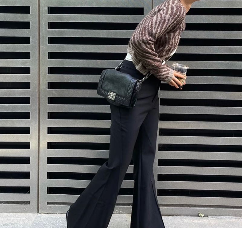 香奈兒Chanel boy 28 包況好柔軟耐用黑銀 復古銀釦 boy Chanel-5