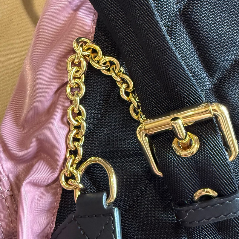 Burberry 沙漠玫瑰粉尼龍後背包 小號-17