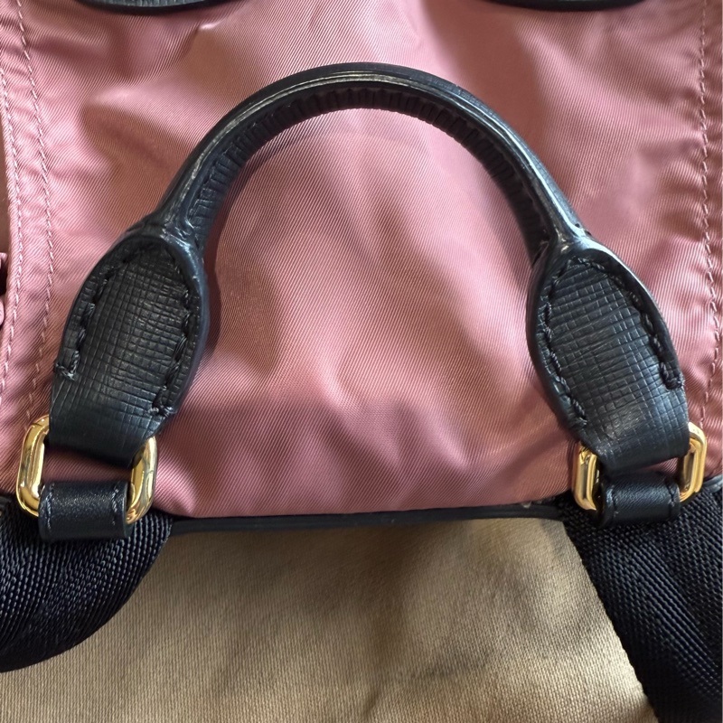 Burberry 沙漠玫瑰粉尼龍後背包 小號-24