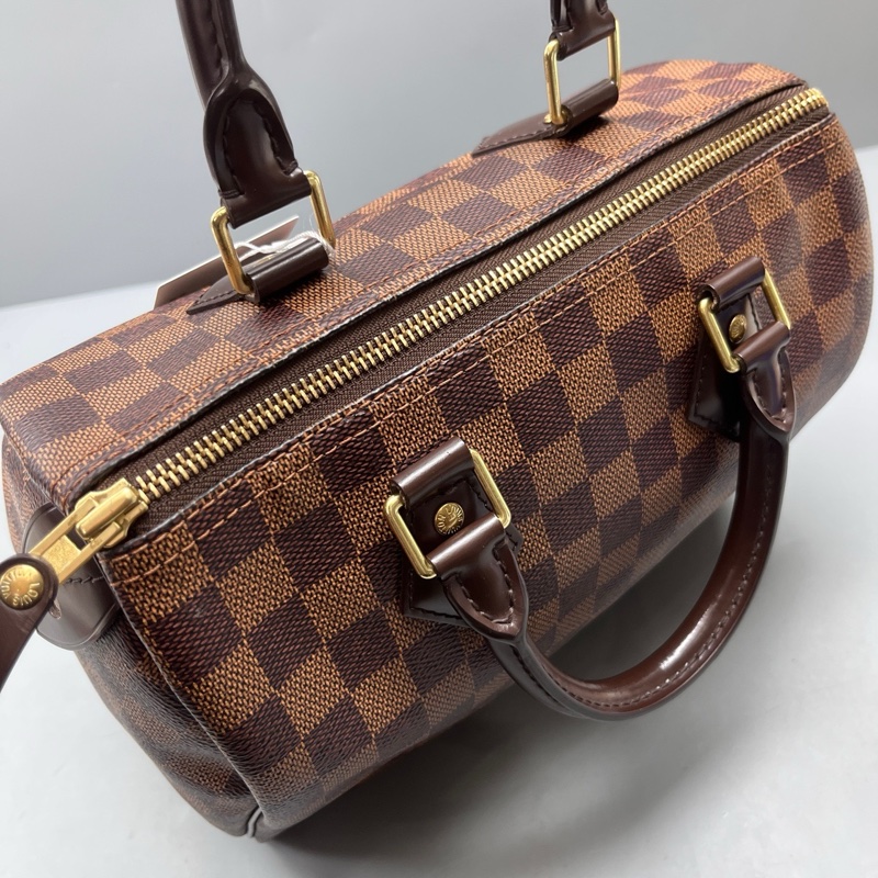 LV路易威登 98新 棕棋盤格speedy 25枕頭包 尺寸25*18-6