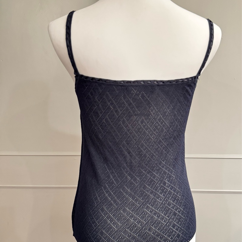 《新歡舊愛》近新Dior迪奧深藍色針織上衣背心SM-3