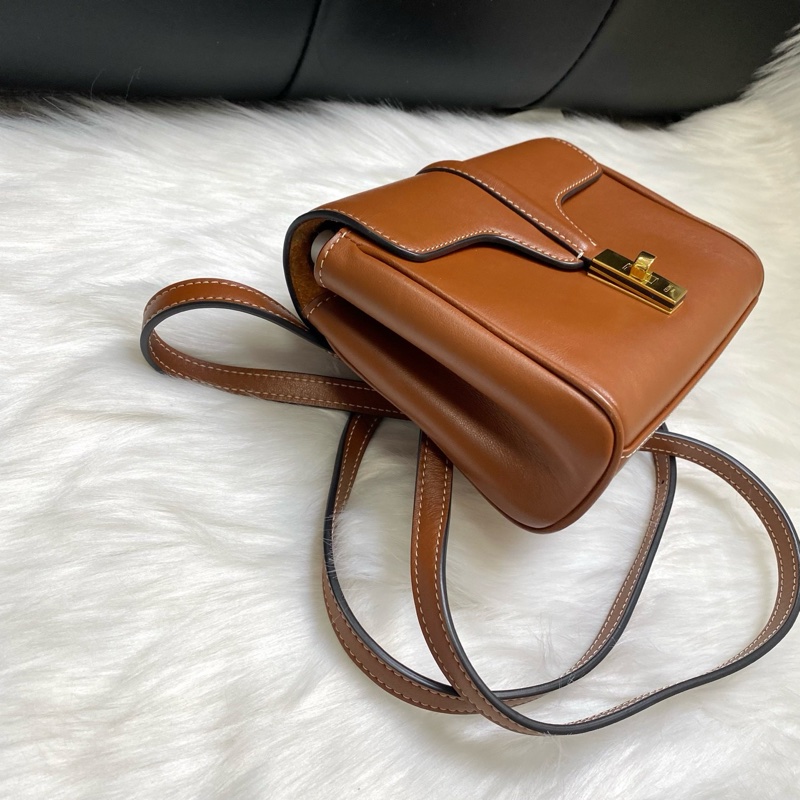 Celine賽琳 Soft16 焦糖色單肩包小號 經典款 無附件-2