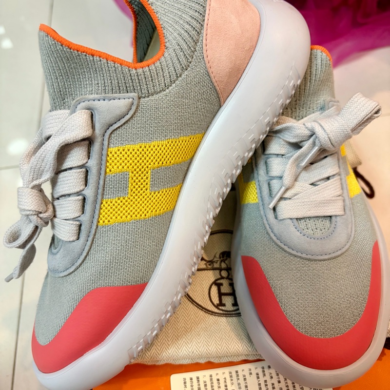 HERMES Crew Sneaker小牛皮運動 全新 未穿過-15
