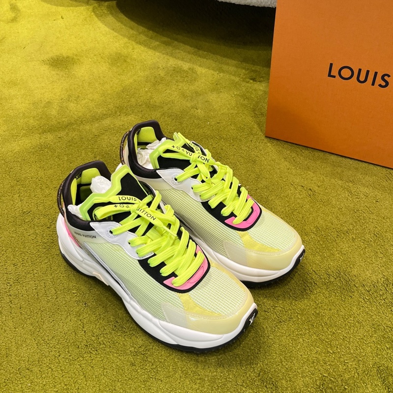 LV路易威登 Run55螢光綠拼色休閒鞋 98新 36碼-0