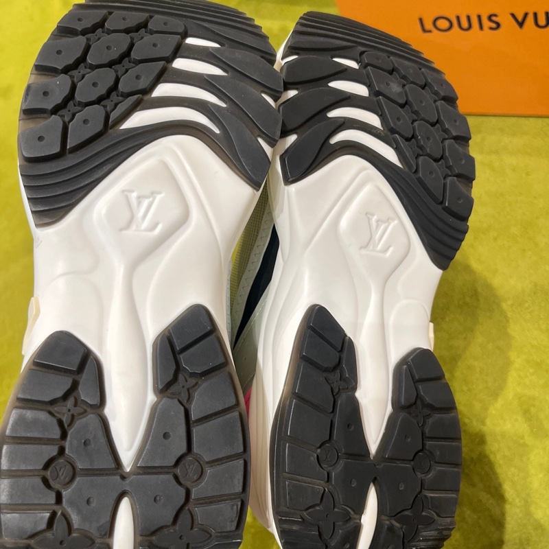 LV路易威登 Run55螢光綠拼色休閒鞋 98新 36碼-4