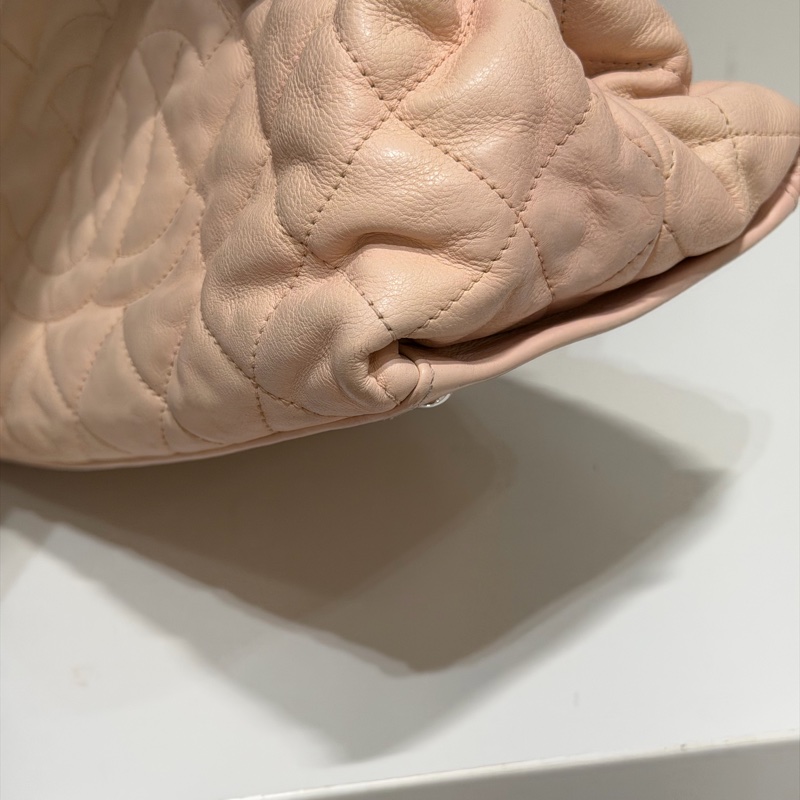 【92新 ✨ 全網最低價!】中古 Chanel香奈兒 櫻花粉色 牛皮托特鏈條包 手提包-31