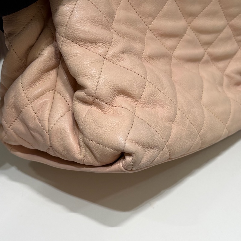 【92新 ✨ 全網最低價!】中古 Chanel香奈兒 櫻花粉色 牛皮托特鏈條包 手提包-38