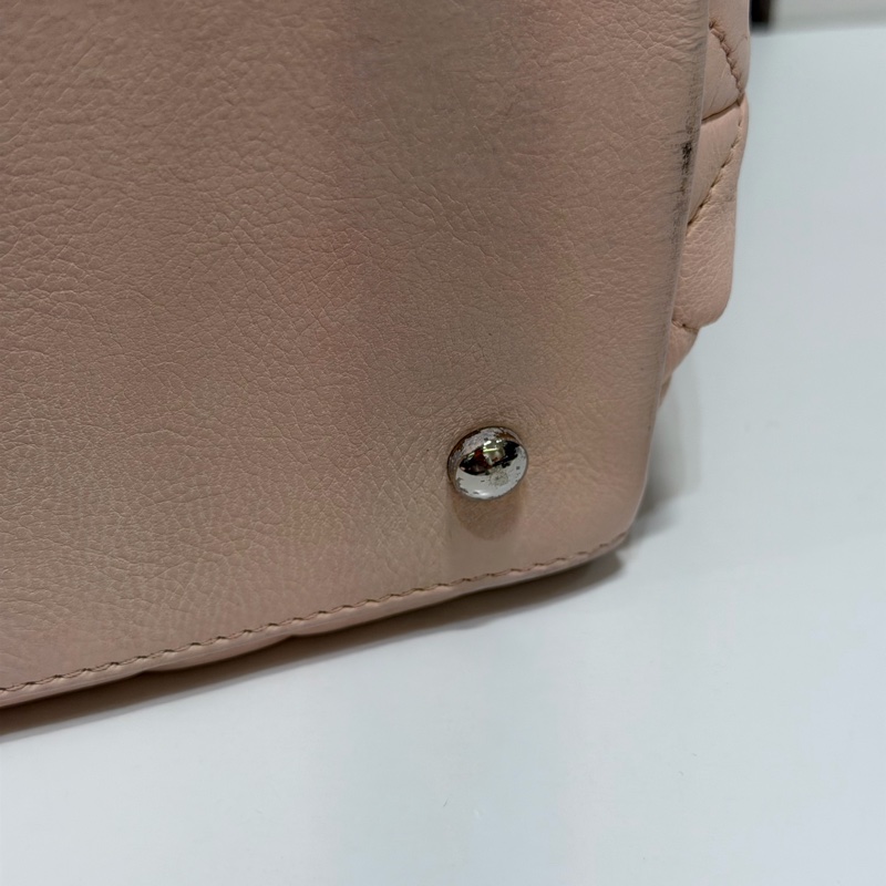 【92新 ✨ 全網最低價!】中古 Chanel香奈兒 櫻花粉色 牛皮托特鏈條包 手提包-41