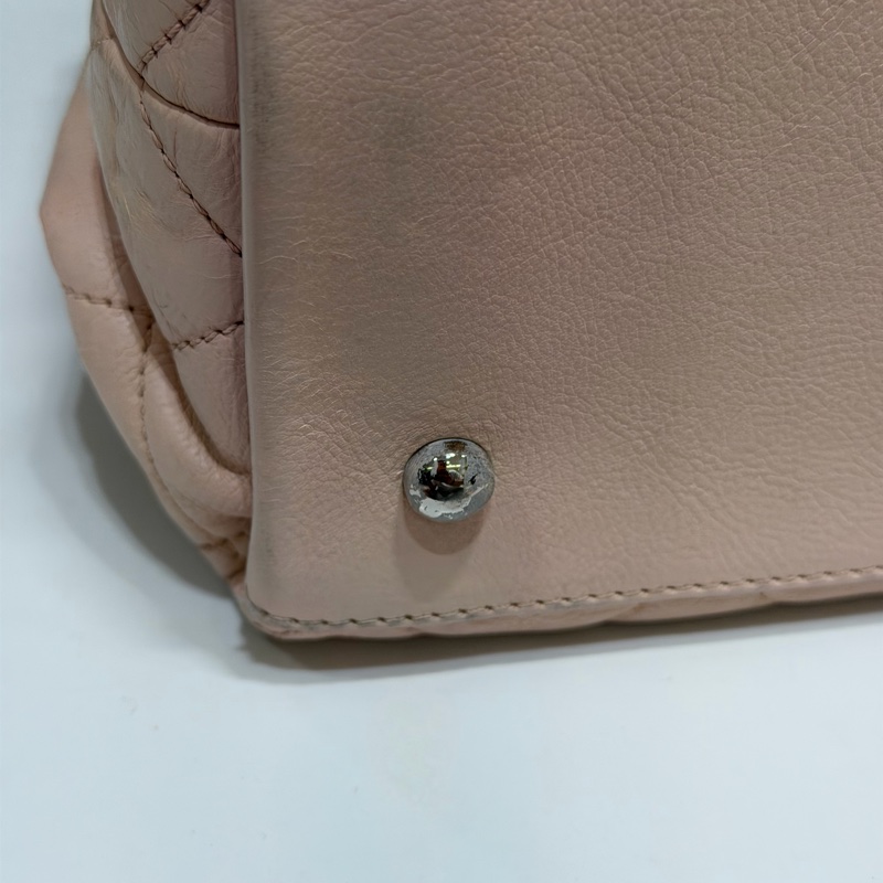 【92新 ✨ 全網最低價!】中古 Chanel香奈兒 櫻花粉色 牛皮托特鏈條包 手提包-43