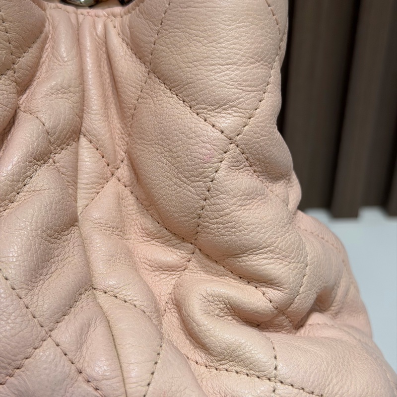 【92新 ✨ 全網最低價!】中古 Chanel香奈兒 櫻花粉色 牛皮托特鏈條包 手提包-6