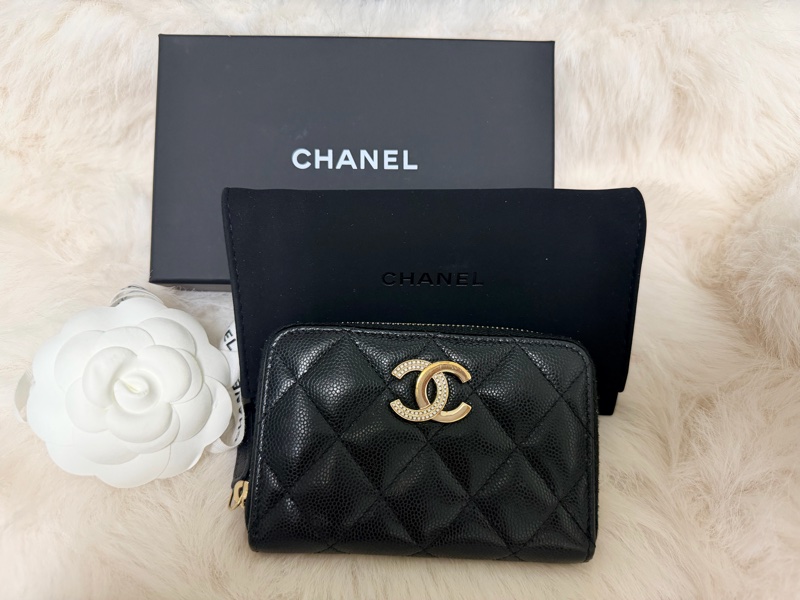 🔥 Chanel季節限定加大ㄇ拉零錢卡包|全配美品-0
