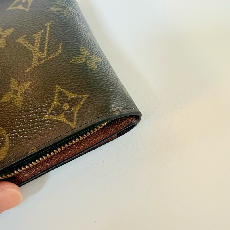 ✔️LV Louis Vuitton 路易威登 Monogram M61667 老花金釦拉鏈短夾-33