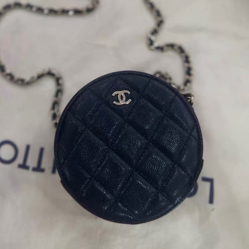 【96新 ✨ 全網最低價!】CHANEL香奈兒 黑金 荔枝皮 mini小圓餅(下單前先詢問庫存❗️)-2
