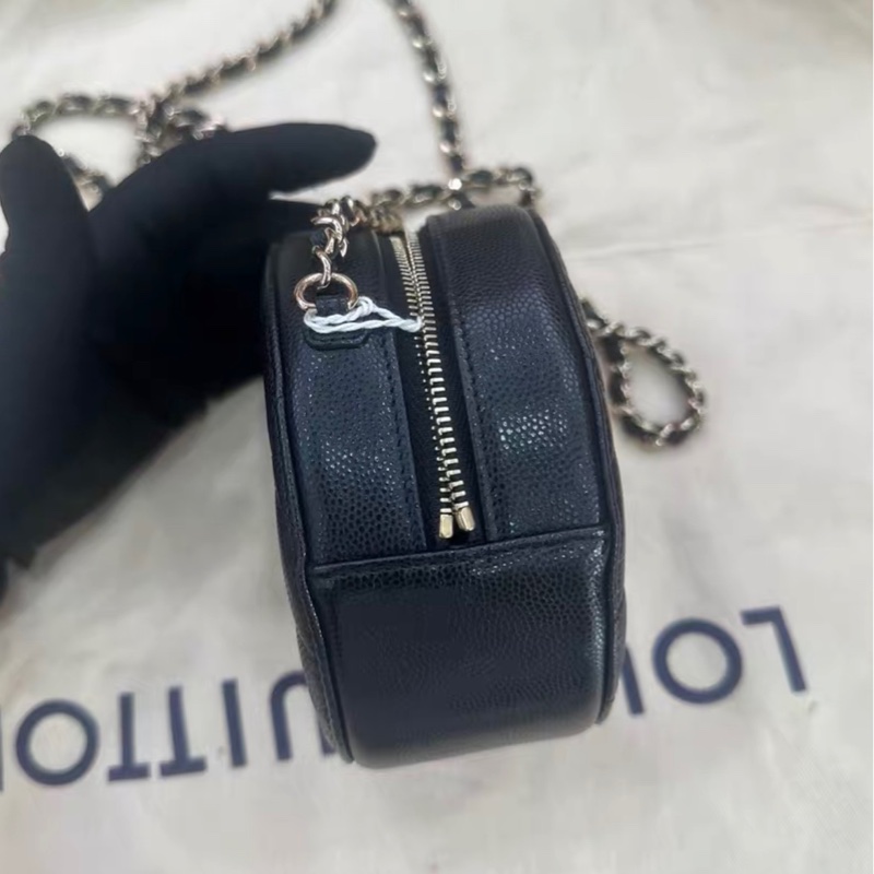 【96新 ✨ 全網最低價!】CHANEL香奈兒 黑金 荔枝皮 mini小圓餅(下單前先詢問庫存❗️)-4