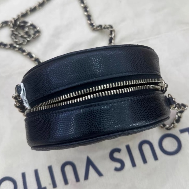 【96新 ✨ 全網最低價!】CHANEL香奈兒 黑金 荔枝皮 mini小圓餅(下單前先詢問庫存❗️)-6