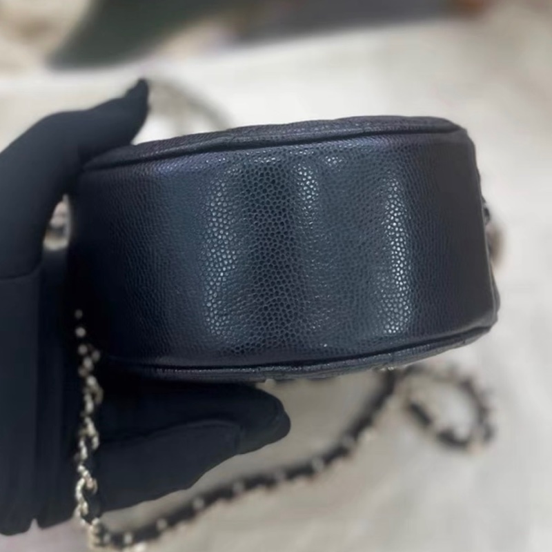 【96新 ✨ 全網最低價!】CHANEL香奈兒 黑金 荔枝皮 mini小圓餅(下單前先詢問庫存❗️)-7