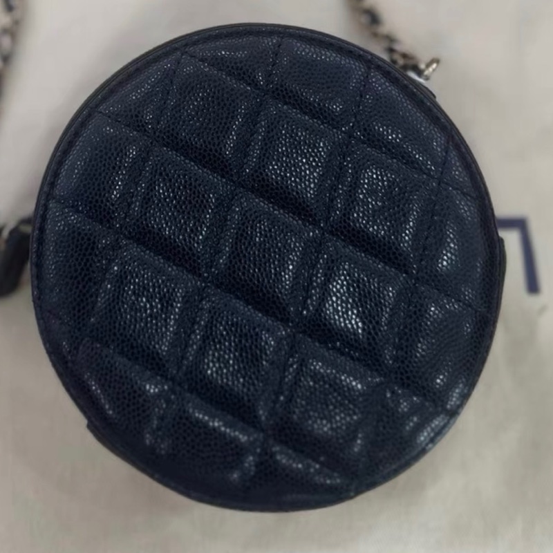 【96新 ✨ 全網最低價!】CHANEL香奈兒 黑金 荔枝皮 mini小圓餅(下單前先詢問庫存❗️)-9